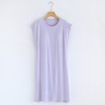 thumbnail image 1 of Chemises de Nuit pour Femmes Blouse Unie Décontractée Mode Col Rond Régulière Sans Manches Vêtements de Nuit Chemises de Sommeil, 1 of 1