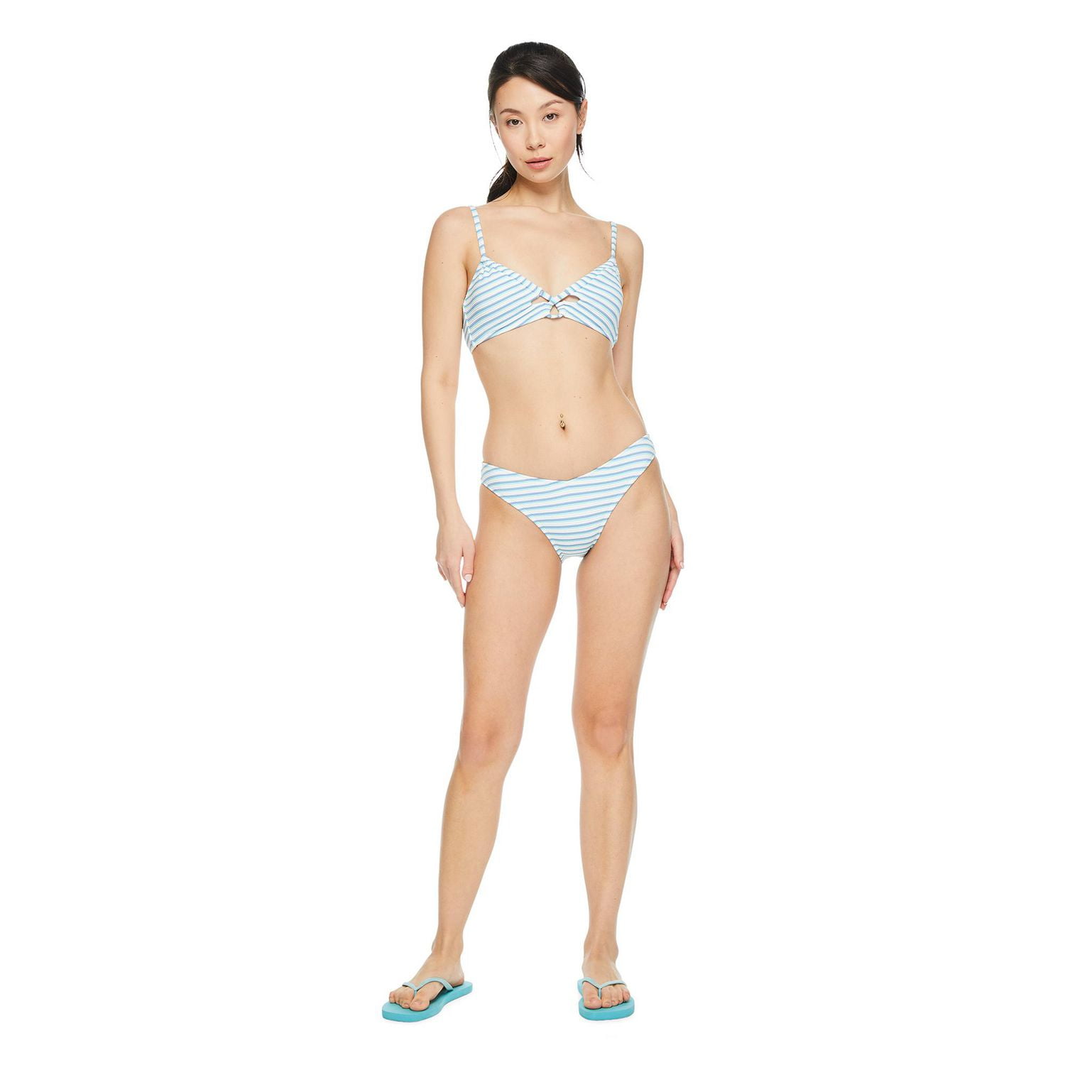 Bas de bikini avec ceinture montée en V No Boundaries pour femmes