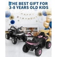 thumbnail image 3 of Ourlova 12V Electric Ride-On Car for Kids 3-8 Years, Dual 45W Motors, Remote Control, LED Lights, Music Player, Emergency Brake, 3 of 8