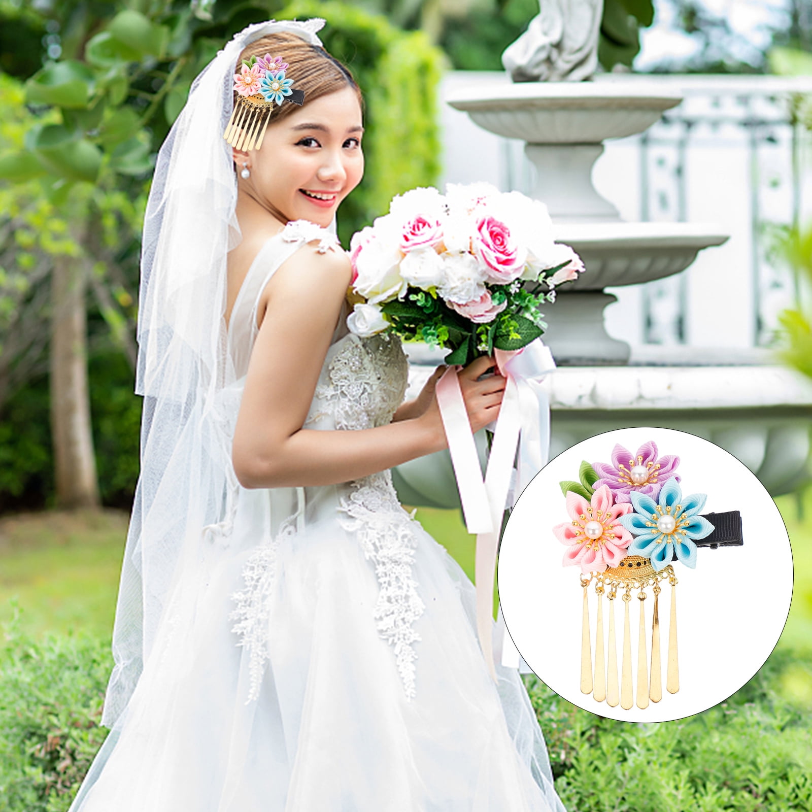 Japanese-style Barrette Kanzashi Flower Hair Clip Hairpin Tassel