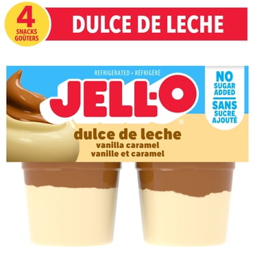 Goûters Au Pouding Réfrigéré Prêt-À-Servir À Saveur De Dulce De Leche À La Vanille Et Caramel Sans Sucre Ajouté, Paquet De