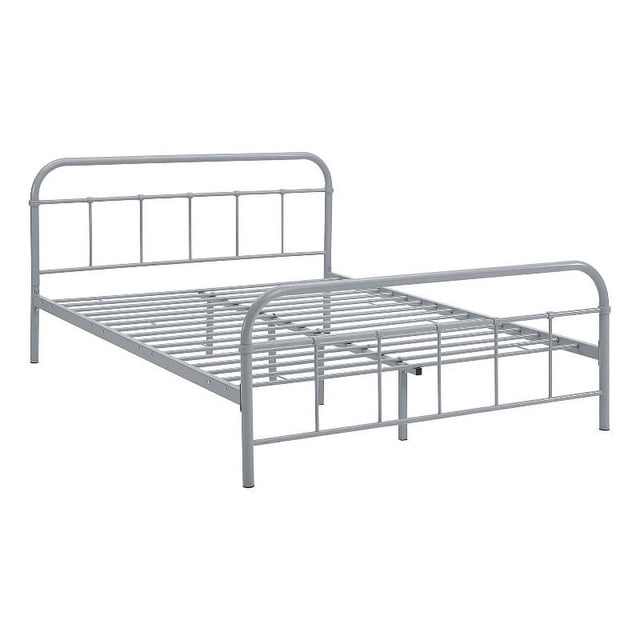 Modway Maisie Lit Grand en Acier Robuste avec Revêtement en Poudre, Gris