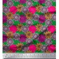 thumbnail image 1 of Soimoi Rayon Fabric Flower Artistic Print Fabric by the Yard 42 Inch Wide, 1 of 3