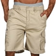 thumbnail image 1 of DPTALR Summer Men's Casual Shorts Low Waist Solid Multi Pocket Capris, 1 of 2
