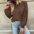 thumbnail image 3 of Timegard T-Shirts pour Femmes à Manches Longues à Col Rond Hauts Basiques Décontractés Confortables Blouses de Couleur Unie, 3 of 6