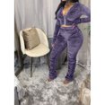 thumbnail image 1 of Honganda Slim Pleated Zipper Hooded Top and Pants Two-piece Suit, 1 of 6