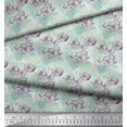 thumbnail image 3 of Soimoi Cotton Jersey Fabric Leaves & Rose Flower Decor Fabric Printed Yard 58 Inch Wide, 3 of 3