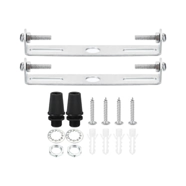 Unique Bargains Plaque de Plafonnier 100 mm Kit Support de Montage de Luminaire Plaque Barre Croisée en Acier pour Luminaire Mural Suspendu 2 Ensembles