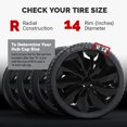 thumbnail image 2 of Hubcap Wheel Covers, Long Lasting 4pcs Wheel Cover Hubcaps Energy Saving Protective Wear  Rustproof  For Fiesta, 2 of 7