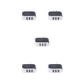 thumbnail image 3 of crativent Wall Charger 3 Port Universal Lightweight Compact USB Power Adapter Phone Charging Cell Cameras MP3 Gift Mobile Black 5Set, 3 of 6
