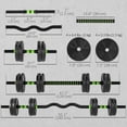 thumbnail image 3 of Soozier Adjustable Dumbbell Set, 3 in 1 Weights Set for Home Gym, 33lb, 3 of 10