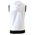 thumbnail image 3 of INSPIRE CHIC Men's Kangaroo Pocket Zip Up Drawstring Hoodie Vest, 3 of 7