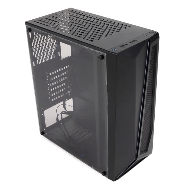 Gaming PC Desktop Computer, Transparent Design Desktop Chassis Fast Transfer Speed Heat Dissipation High Internal Compatibility for Office for Home