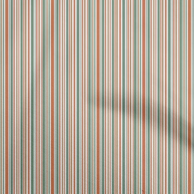 oneOone Cotton Poplin Twill Orange Fabric Stripes Sewing Craft Projects Fabric Prints By Yard 56 Inch Wide