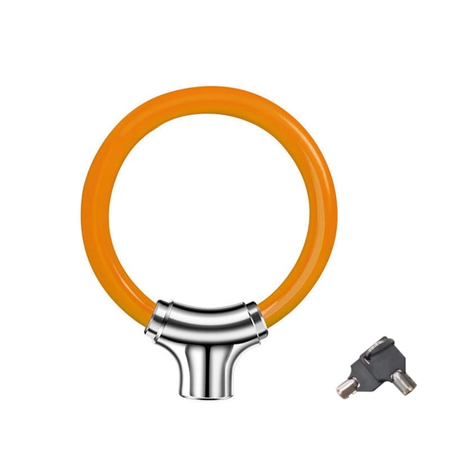 Portable Steel Cable Lock for Bicycles, Lightweight and Durable PVC and Aluminium Alloy with Keyless Locking Mechanism, Ideal for Bikes and Scooters, Easy to Carry