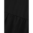 thumbnail image 3 of Wangsaura Women's Maxi Skirts Casual Elastic High Waisted A Line Ruffle Flowy Dresses Simple Style Bottoms, 3 of 6