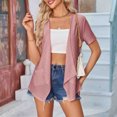 thumbnail image 4 of FAIWAD Women's Short Sleeve Cardigan Casual Summer Lightweight Open Front Solid Color Cardigans, 4 of 6