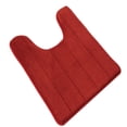 thumbnail image 1 of U-shaped Toilet Mat Water Absrobent Non-slip Elastic Skin-friendly Bathroom Rug Pad Bath Rug Showering Protection Household Home Wine Red 40*60cm, 1 of 8