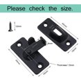 thumbnail image 2 of ORUYROP 90 Degree Locking Privacy Lock Sliding barn Door Latch Right Angle Door Clasp cam Lock (2 Small Black), 2 of 4