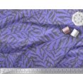 thumbnail image 2 of Soimoi Purple Poly Georgette Fabric Artistic Leaves Printed Fabric 1 Yard 52 Inch Wide, 2 of 3