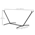 thumbnail image 3 of Outsunny 9.2'L Adjustable Hammock Stand Only, Black, 3 of 10