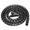 thumbnail image 1 of Wire Storage Pipe Bite-proof Cable Organizer Spiral Protective Cable Winder Spiral Cable Winder Pattern Random, Black, 16mmx1.5m, Clamp 16mm, 1 of 8