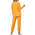 thumbnail image 3 of Innerwin Loungwear Elastic Waist Ladies Nightwear Sleep Drawstring With Pockets Sleepwear Yellow S, 3 of 6