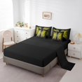 thumbnail image 3 of Erosebridal Black Gold Bedding Sets Full Size, Geometric Stripe Comforter Sets with Sheets, Reversible 7pcs, 3 of 5