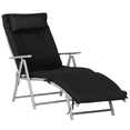 thumbnail image 1 of Outsunny Chaise Longue d'Extérieur avec Design Pliant Noire, 1 of 10
