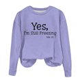 thumbnail image 4 of Chandail pour Bébé Hiver Filles Col Rond Chandail Surdimensionné Mode Enfants Manches Longues Chandail à Enfiler Hauts 1-12 Ans Hauts Fillette Violet 1-2T, 4 of 6