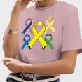 thumbnail image 4 of UANWENN T-Shirts Décontractés pour Femmes avec Imprimé Ruban de Sensibilisation au Cancer, Manches Courtes, Col Rond, Style de Base pour le Quotidien, T-Shirts Surdimensionnés pour Femmes, Haut Athlétique à Manches Courtes, Haut Femme Ample Femmes, 4 of 4