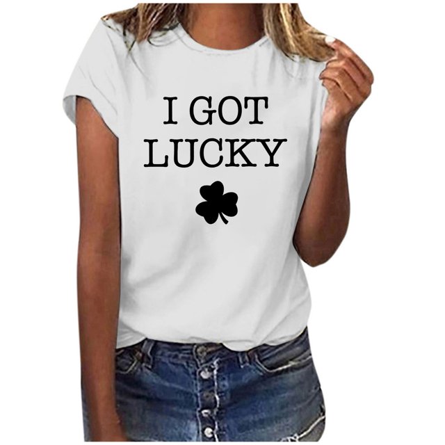 Chemise de la Saint-Patrick pour Femmes Imprimée d'Hiver Décontractée à Fleurs
