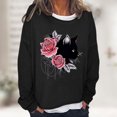 thumbnail image 1 of Nouveaux Hauts pour Femmes 2023 Mode Printemps Automne Imprimé Manches Longues Col Rond Tee-Shirt Décontracté Grande Taille Chemise à Manches Longues pour Femmes, 1 of 5