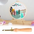 thumbnail image 2 of Maoww Embroidery Needle Metal Portable Colorful Tambour Needle with Wooden Handle, Gold, 2 of 6