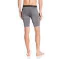 thumbnail image 2 of Hanes Mens Sport Performance Compression Shorts, S, Charcoal Heather/Ebony, 2 of 2