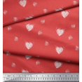 thumbnail image 2 of Soimoi Orange Poly Georgette Fabric Heart & Dots Print Sewing Fabric Yard 42 Inch Wide, 2 of 5