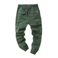 thumbnail image 3 of FOCUSNORM Pantalon Cargo Homme Couleur Unie, Coupe Ample Taille à Cordon, 3 of 10
