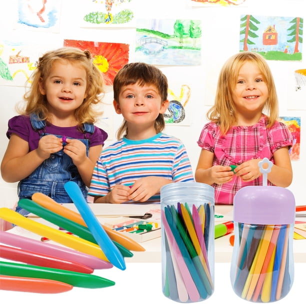 Set Crayons De Couleur Jumbo Pour Enfants – 2 Lots – 10 Couleurs + Arc-en-ciel – Forme Triangulaire – 3-7 Ans