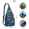 thumbnail image 4 of Tropical Reef Shark Sling Bag - Colorful Coral Environment Pattern, 4 of 4