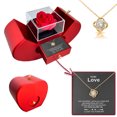thumbnail image 1 of TIMIFIS Four Leaf Grass Necklace,Female Hollow Out,,Minority Lover Gift,Collar Chain,Box Set, 1 of 1