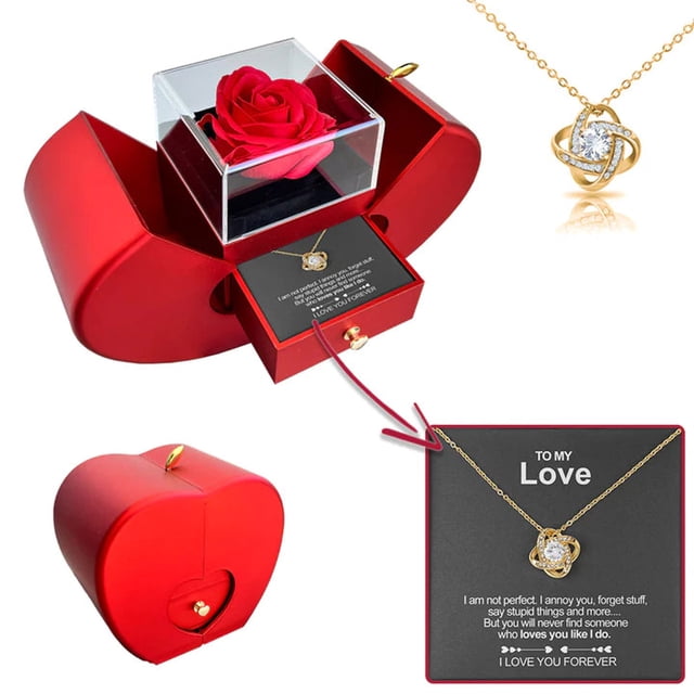 TIMIFIS Four Leaf Grass Necklace,Female Hollow Out,,Minority Lover Gift,Collar Chain,Box Set