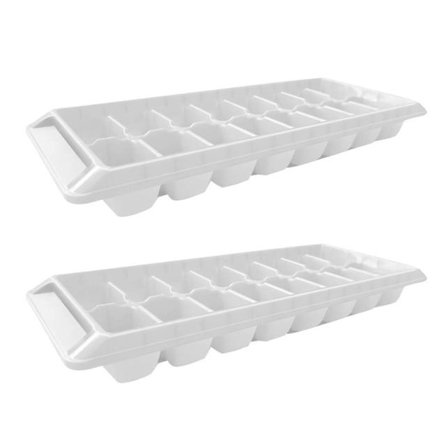 SHAGUOZHOU Tray Stackable For Freezer 2 Pack 16 Cubes Per Tray For Silicone Baby Food Freezer Tray with Home Refrigerators And Freezer Full Size Ice Cubes Trays
