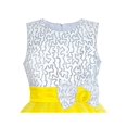 thumbnail image 4 of Robe de Demoiselle d'Honneur à Sequins Jaunes pour Filles 5 Ans, 4 of 6