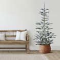 thumbnail image 1 of Northlight Real Touch™️ Slim Flocked Nordmann Fir Artificial Christmas Tree - Unlit - 7.5', 1 of 6