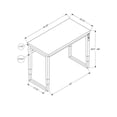 thumbnail image 3 of Monarch Specialties Computer Desk, Home Office, Standing, Adjustable, 48"l, Work, Laptop, Metal, Laminate, White, Grey, Contemporary, Modern, 3 of 9