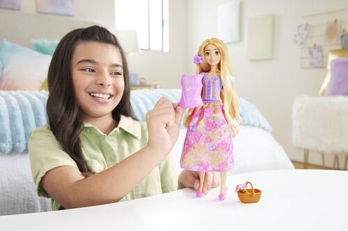 Mattel-Princesses Disney Spin&Reveal-Poupée Raiponce avec surprises