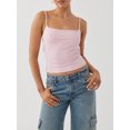 thumbnail image 2 of FAROOT Women Crop Camisole Solid Color Summer Backless Spaghetti Strap Tank Tops Sleeveless T-Shirt, 2 of 7