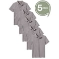 thumbnail image 2 of 5-Pack School Uniform Tagless Polo Tshirt for Little Boys & Big Boys, 2 of 7