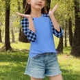 thumbnail image 4 of SERTG T-Shirt Mode Enfant Col Rond Manches 3/4 Imprimé Col Rond pour Été et Printemps 4-15 Ans (Bleu1,5 Ans), 4 of 7