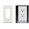 thumbnail image 2 of 4Pack Outlet Wall Plates LED Guide Night Lights Build on Sensor Electrical Illuminated Plug Plates Covers Plate Energy Efficient nightlights No Wire Or Battery Needed Hallway Bathroom Stairway Decor, 2 of 5